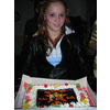 Shelly met haar taart
