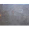 Wie komt daar door de mist?