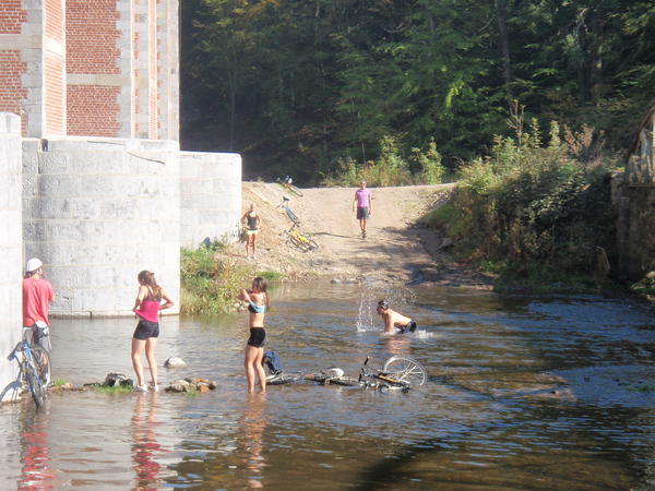Afkoelen in de Ourthe