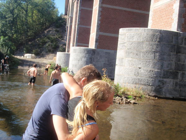 Eline wou niet het water in