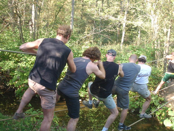 Rob, Lesly, Paul, Nigel en Arnold