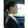 Annelies is geconcentreerd aan het rijden