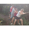 Erik-Jan, Robin, Iwan, Carla, Olga en Diandra als laatste groepje