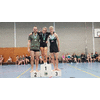 Alledrie even groot