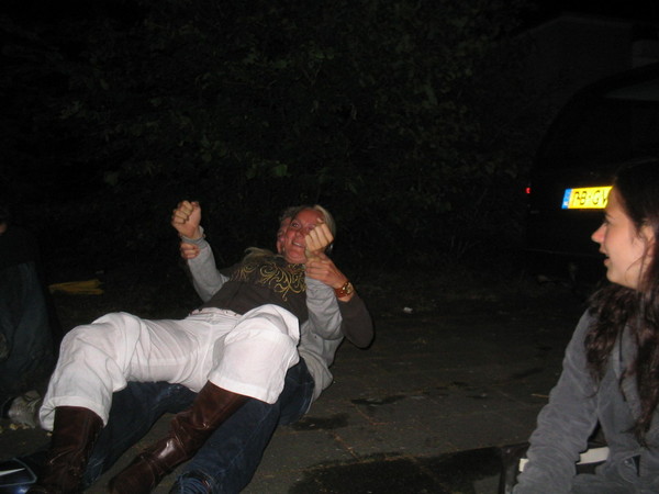 Claudi en Dickie op de tweemansbob