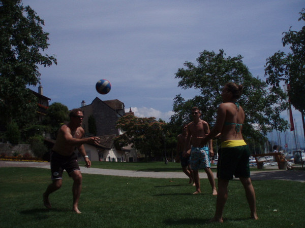 De volleybal was natuurlijk ook mee