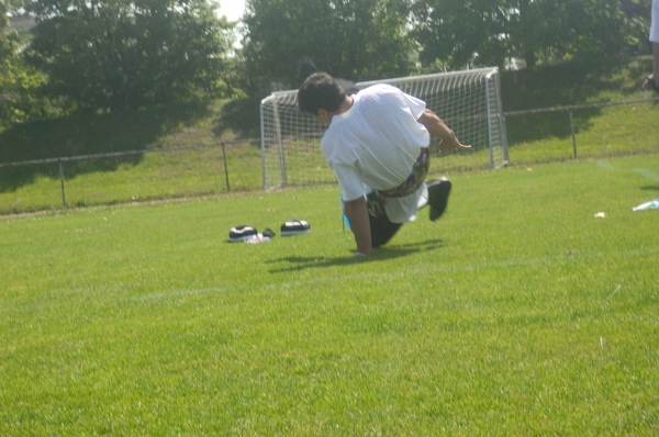 Acro op het gras
