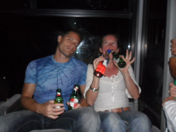 In de bus naar Montreux