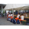 Wachten op de rest van de groep