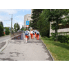 Lopen naar het stadion