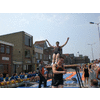 Dennis is blij met weer een succesvolle sprong