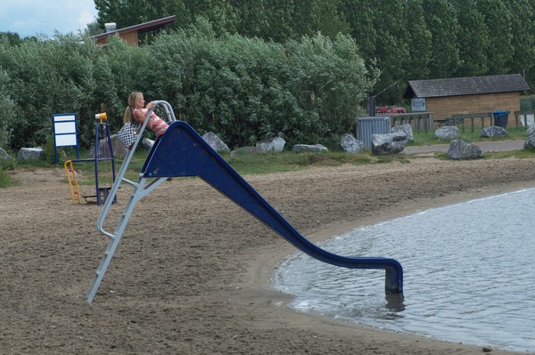 Eline op de glijbaan