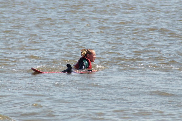 Eline zwemt