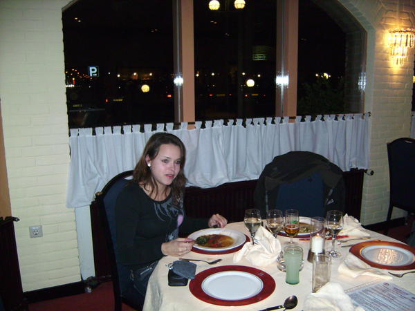 Ook Chantal was gezellig mee eten