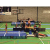 José tijdens de steunfase van haar nieuw uitgevonden sprong