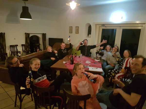 Maar ook in het huisje was het gezellig