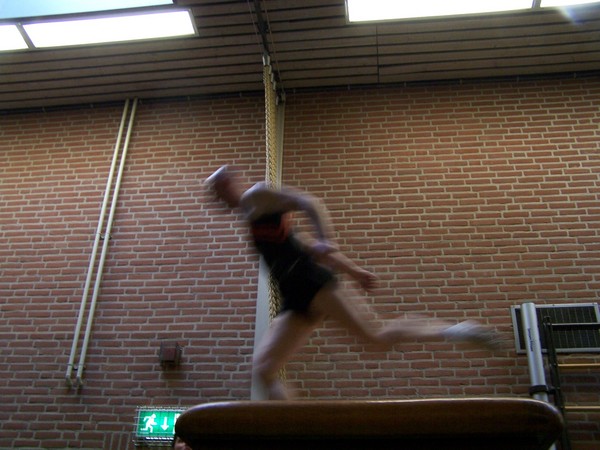 Paul laat een unieke sprong zien