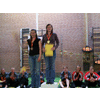 Carla en Olga toch nog even op het podium