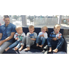 Maurice had al z'n kinderen meegenomen