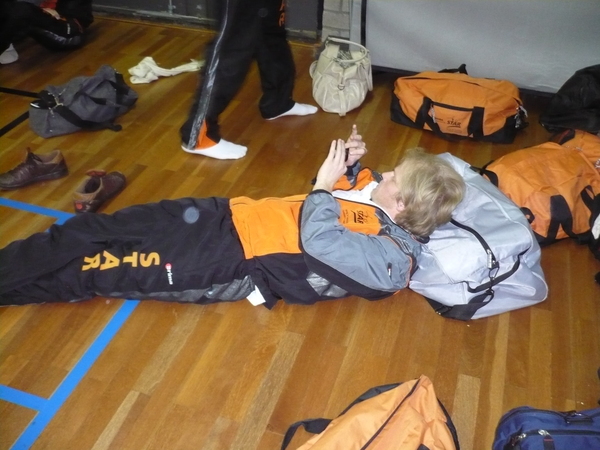 Thomas doet zijn warming-up