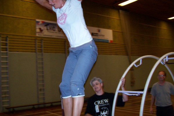 Ingrid springt weer af