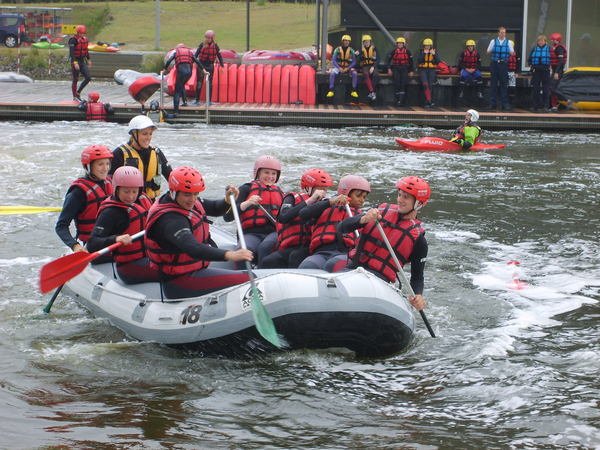 Eerst even oefenen in het rustige water