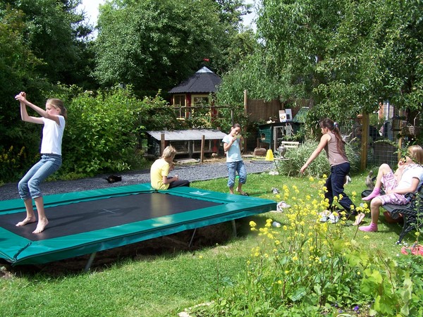 Op de trampoline