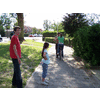 Familie Steenhouwer op de eenwieler