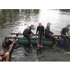 Terugvaren met het zelfgebouwde vlot