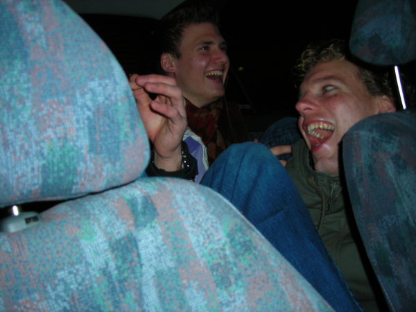 In de bus is het altijd leuk