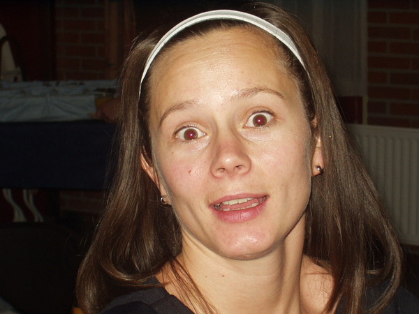 Carla vindt zo'n foto best een beetje eng