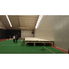Het podium is breed genoeg voor aanloopbaan en tumbling