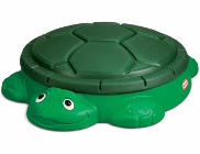 De platte schildpad is ook blij